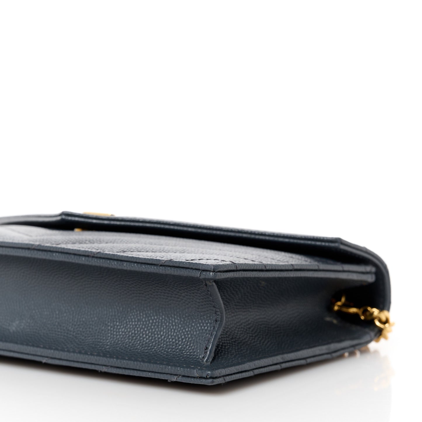 Grain De Poudre Matelasse Chevron Monogram Chain Wallet Storm