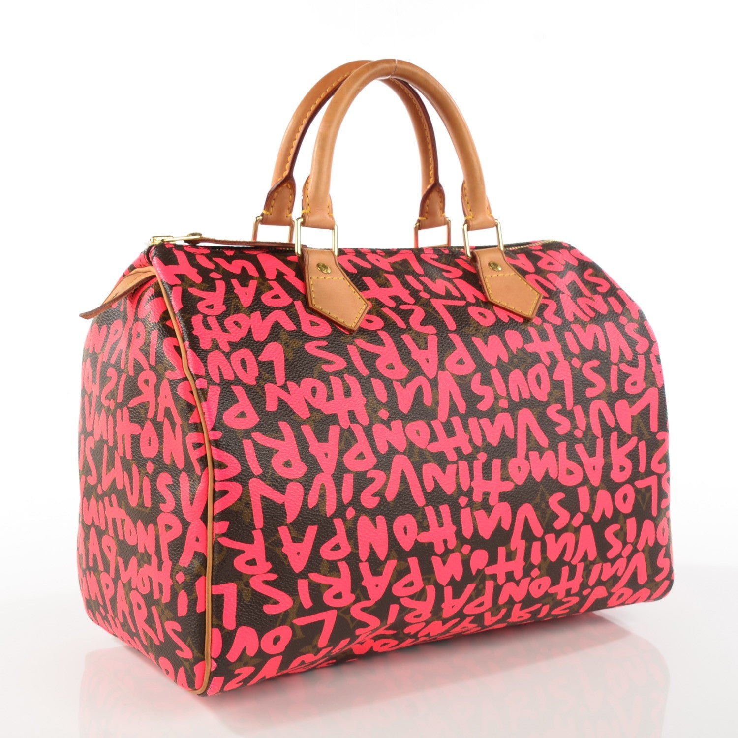 Louis Vuitton Monogram Graffiti Speedy 30 Fuchsia 3 of 7