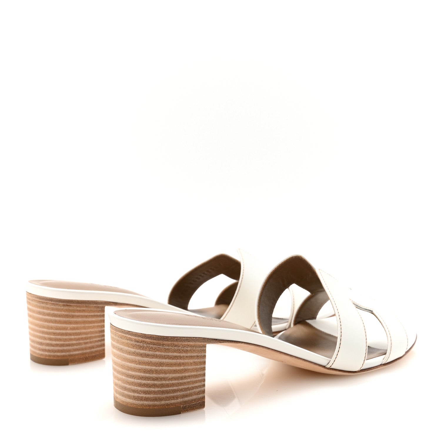 Hermes Calfskin Oasis Sandals 40 White 5 of 9
