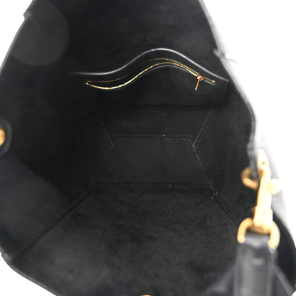 Celine Soft Grained Calfskin Sangle Bucket Bag Black 6 of 10