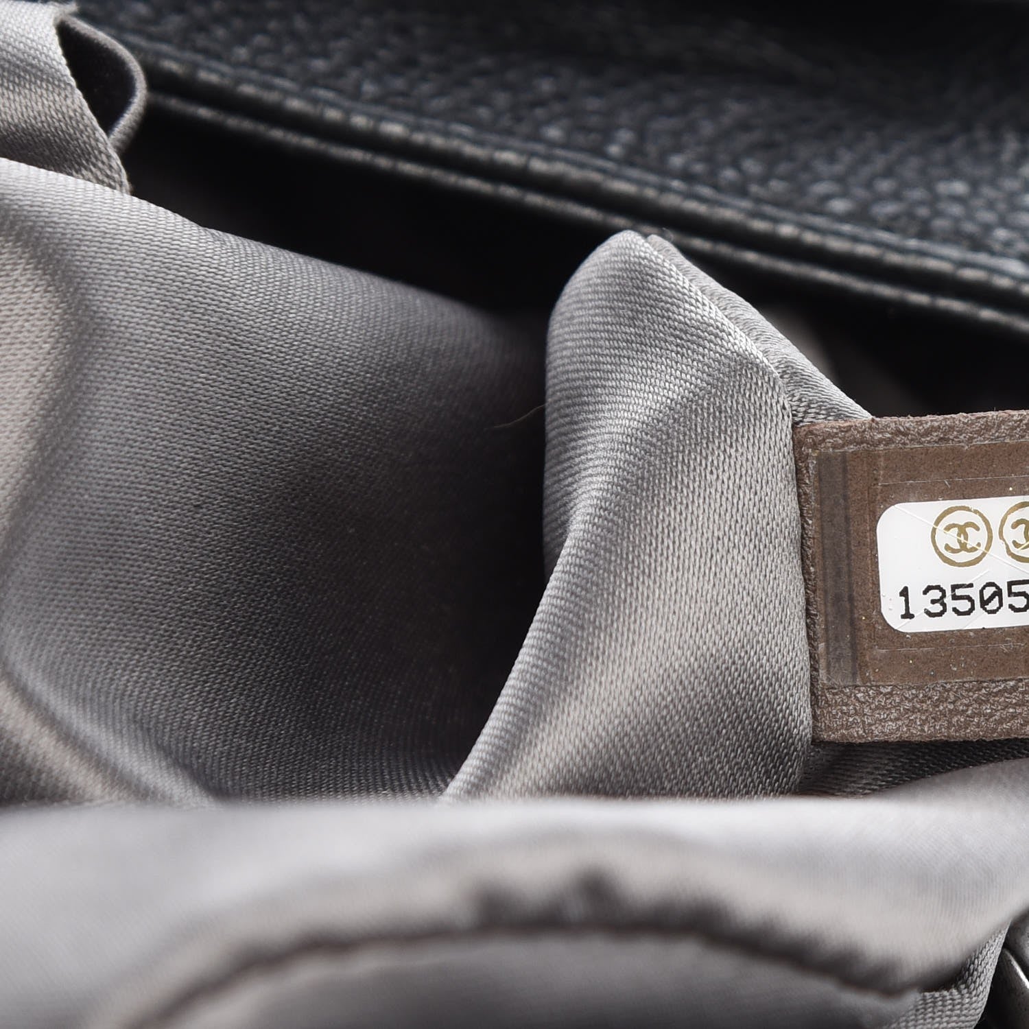 Chanel Glazed Caviar Flap Hobo Dark Grey 8 of 9