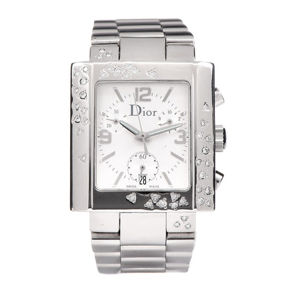 Christian Dior Stainless Steel Diamond 31mm Riva Chronograph Quartz Watch 1 of 6