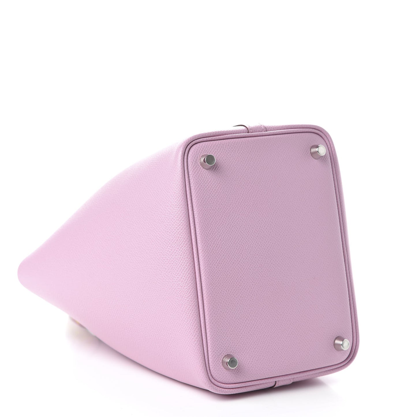 Epsom Tressage De Cuir Picotin Lock 18 PM Mauve Sylvestre Rouge H Jaune De Naples