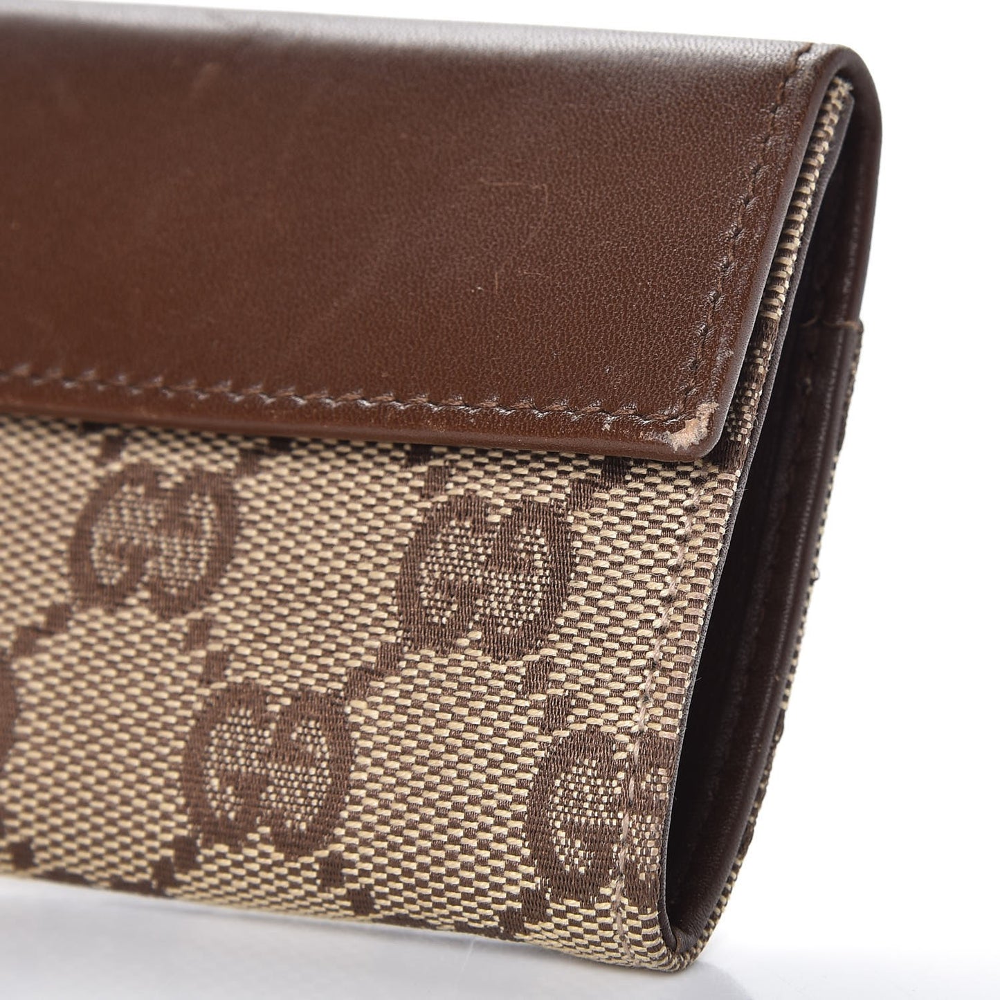 Monogram Coin Purse Brown