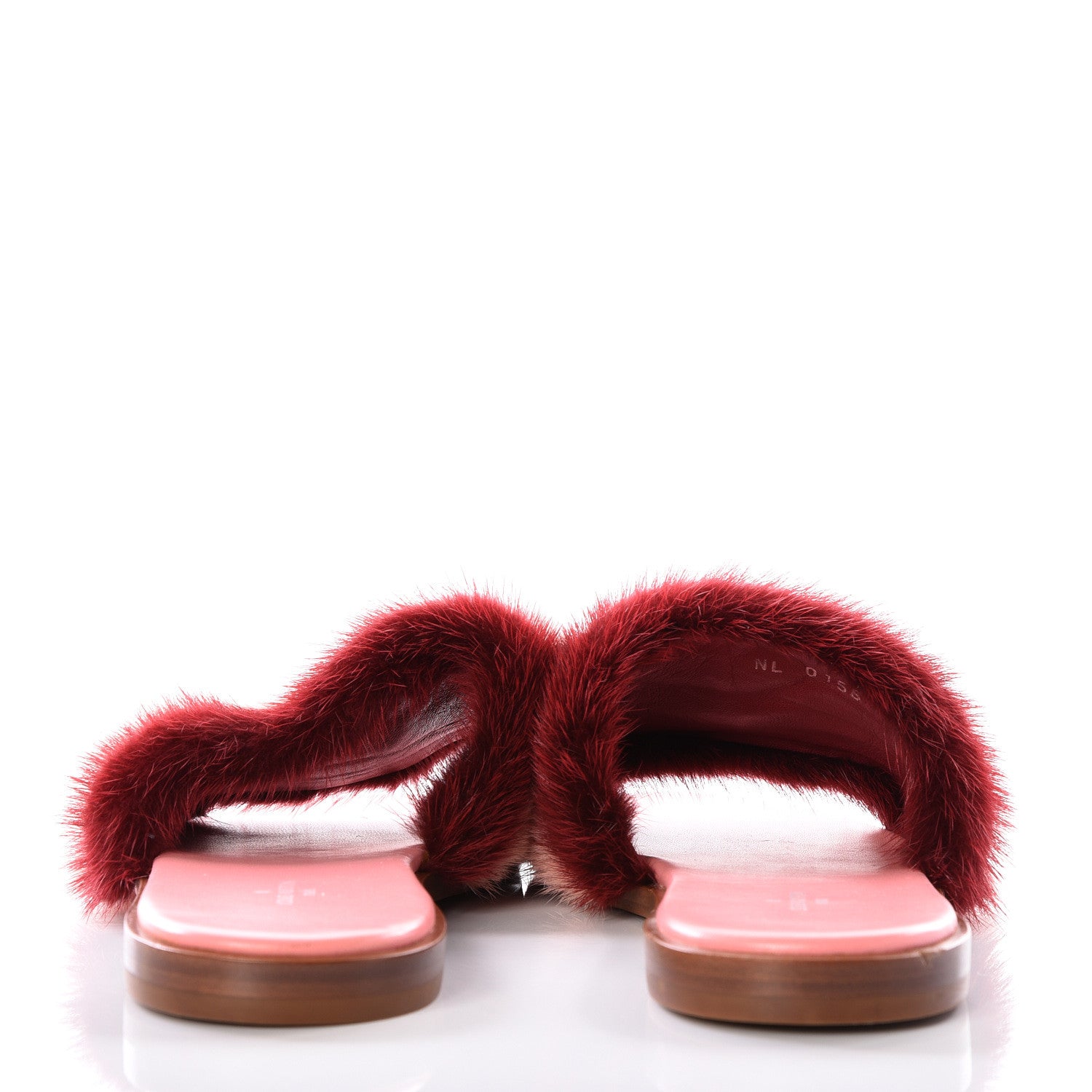 Louis Vuitton Mink Fur Lock It Flat Mule 37.5 Bordeaux 7 of 11