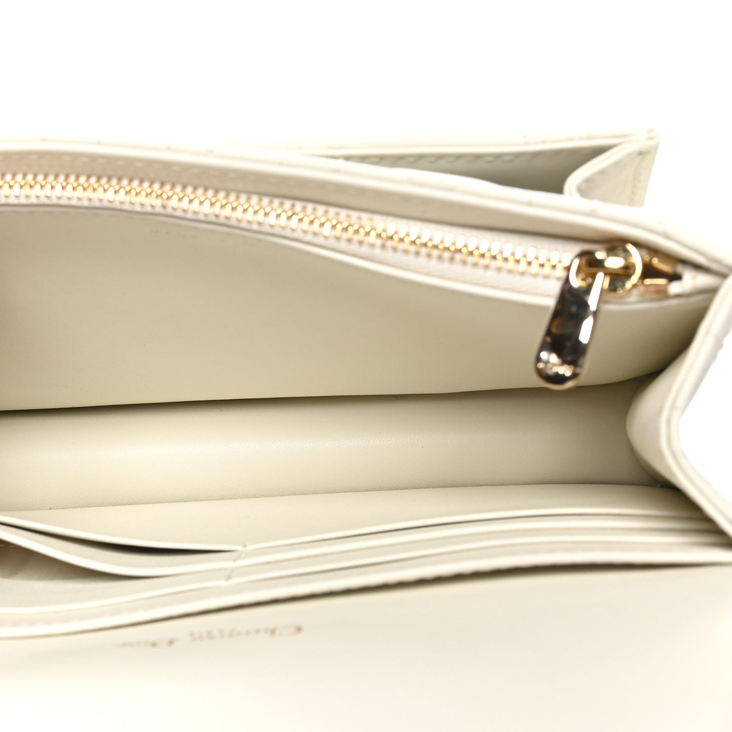 Lambskin Cannage Chain My Dior Daily Chain Pouch Latte