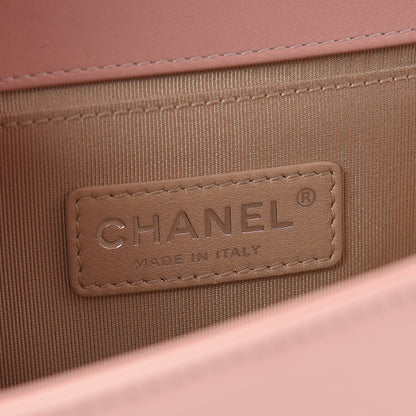 Chanel Patent Chevron Quilted Medium Boy Flap Light Pink 6 of 24