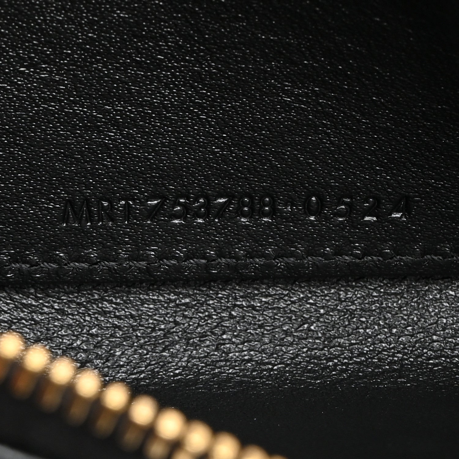 Saint Laurent Lambskin Matelasse Chevron Monogram Cassandre Compact Zip Around Card Wallet Black 7 of 8