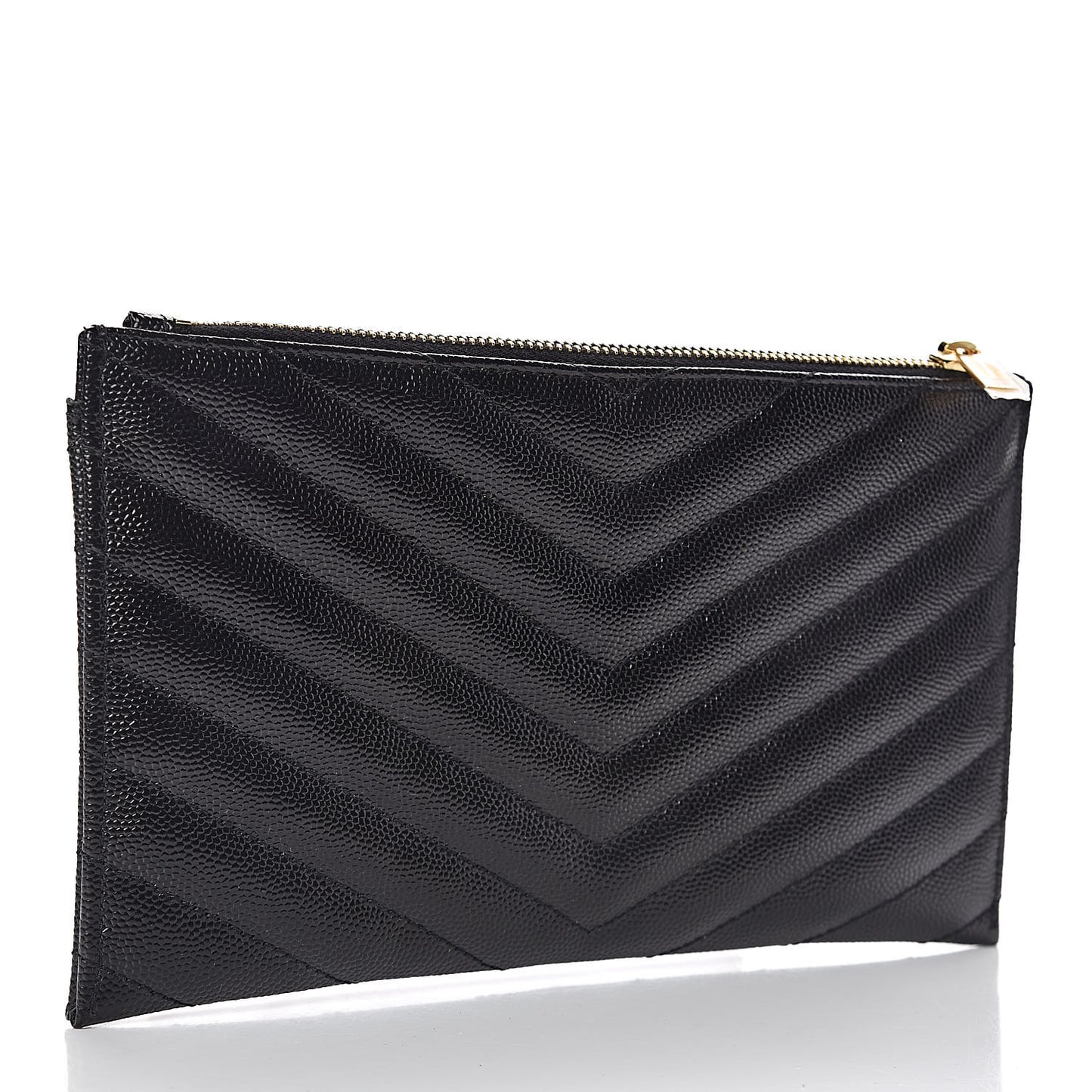 Grain De Poudre Chevron Monogram Bill Pouch Black