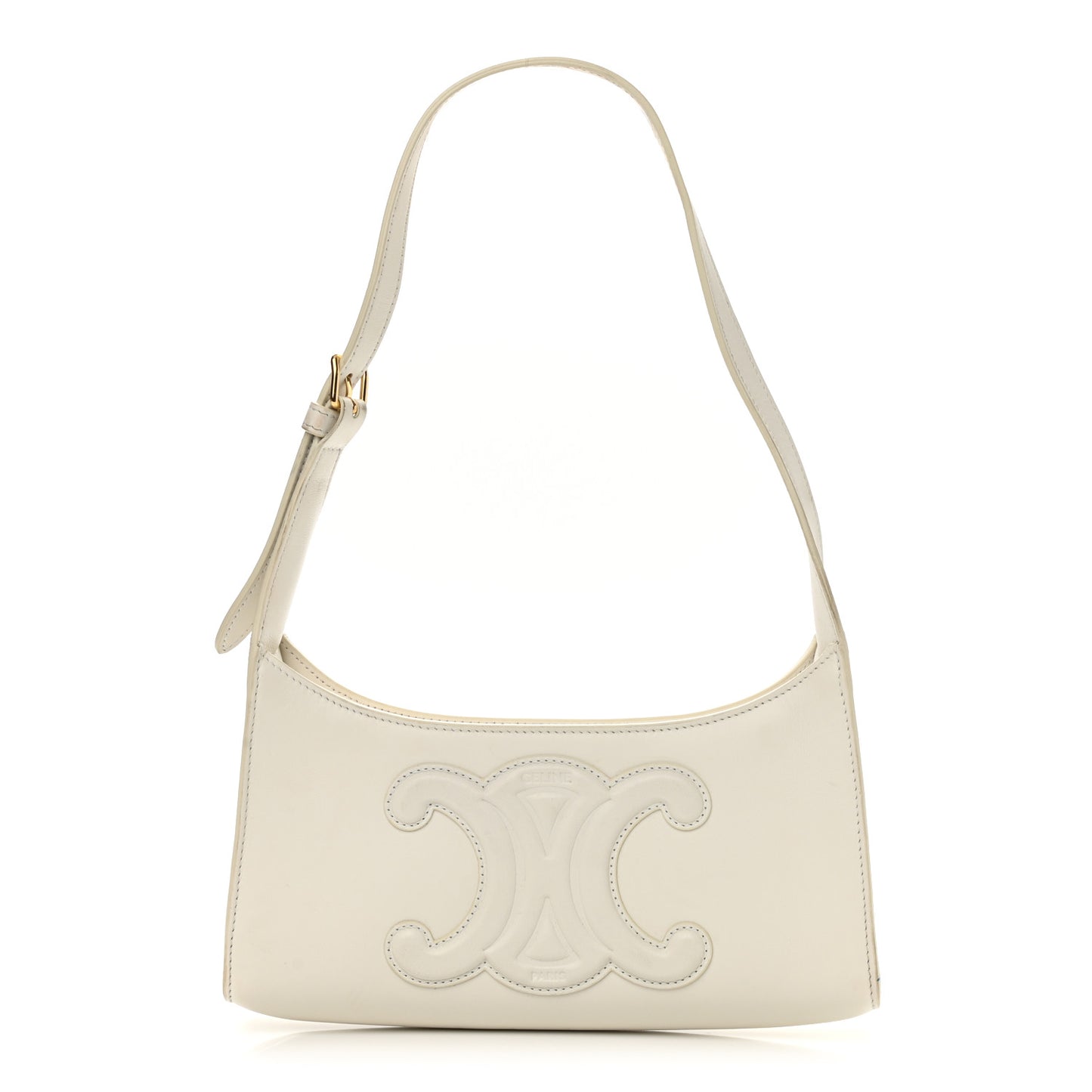 Smooth Calfskin Cuir Triomphe Shoulder Bag White