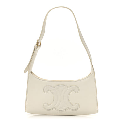 Celine Smooth Calfskin Cuir Triomphe Shoulder Bag White 1 of 15
