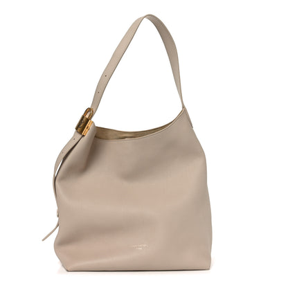Louis Vuitton Grained Calfskin Low Key Hobo MM Limestone 1 of 19