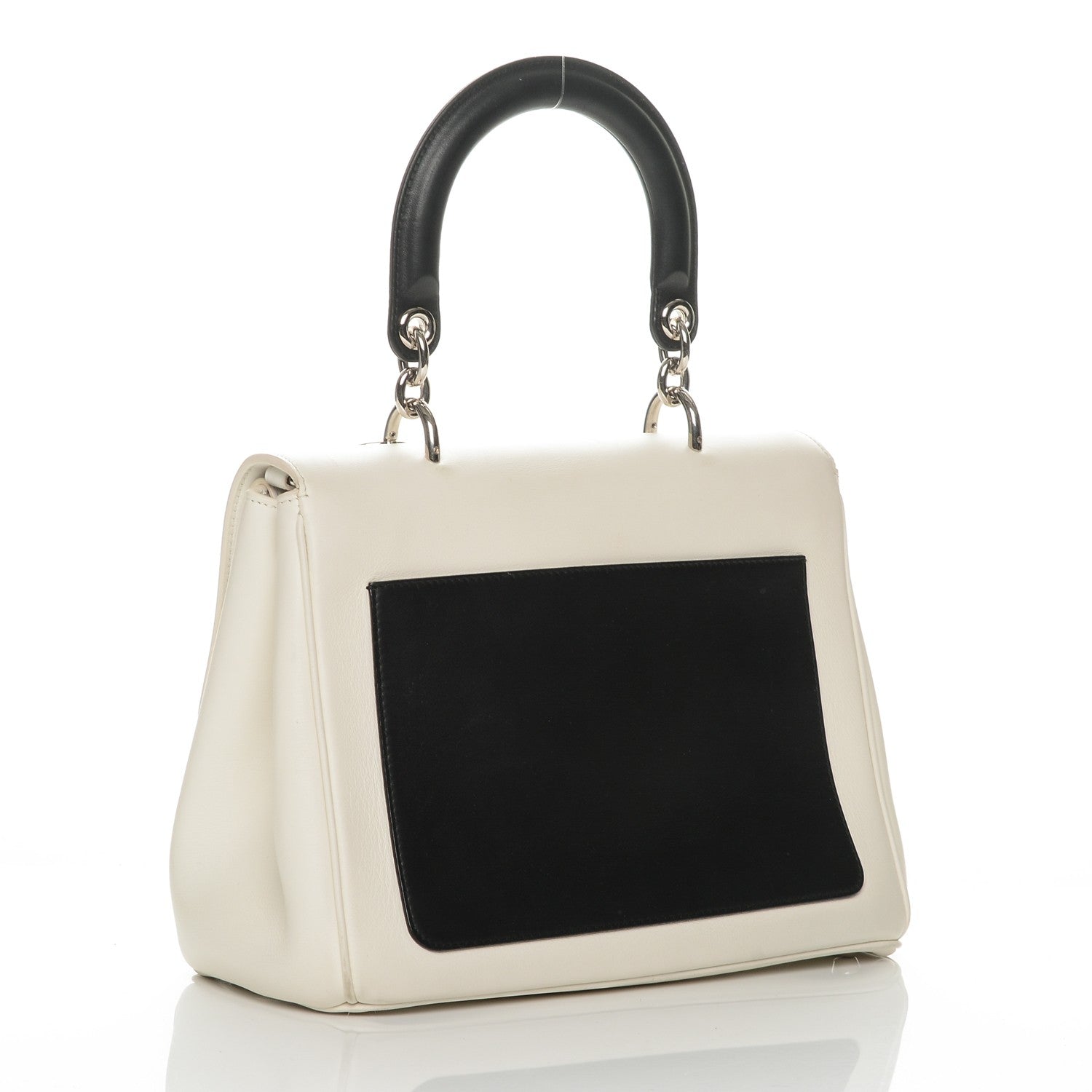 Christian Dior Smooth Calfskin Bi-Color Small Be Dior Flap White Black 3 of 12