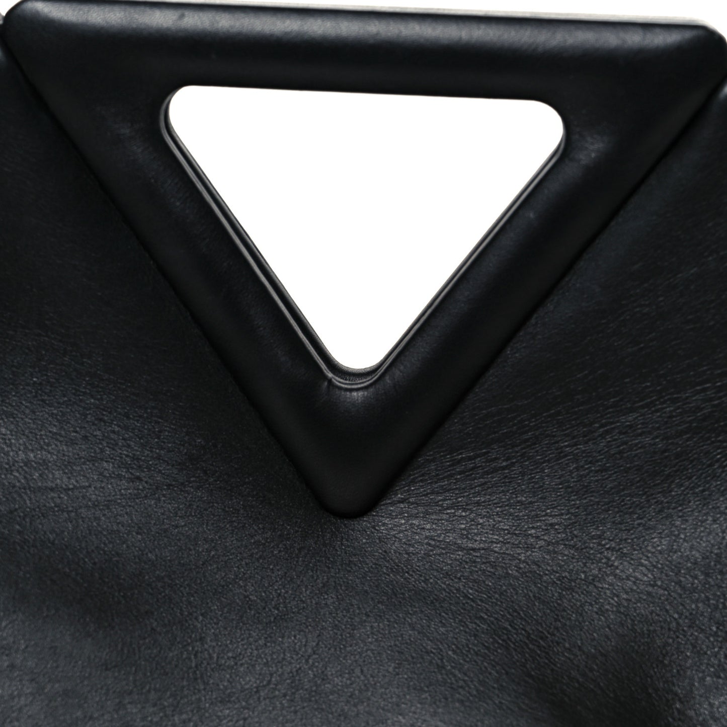 Calfskin Medium The Point Triangle Bag Black