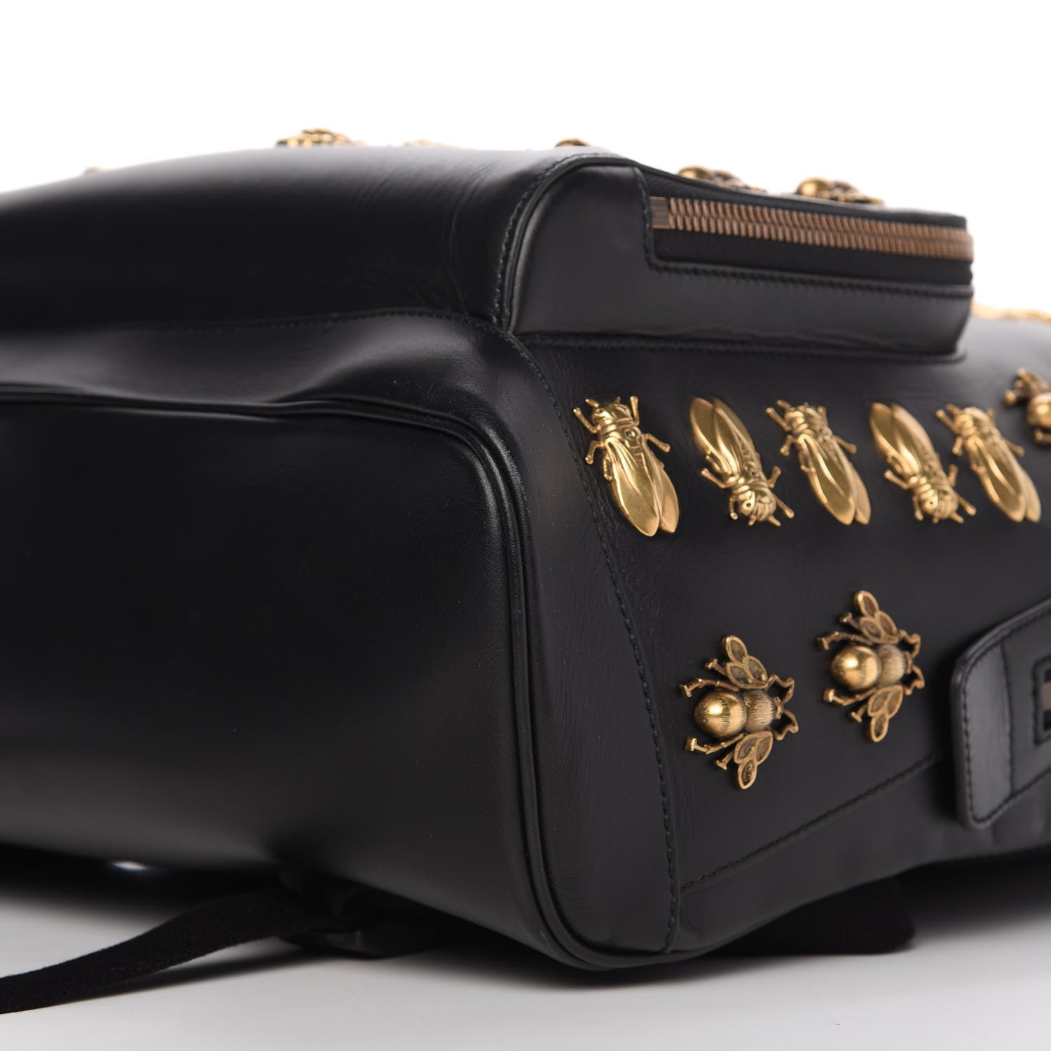 Gucci Calfskin Animal Studs Medium Day Backpack Black 7 of 10