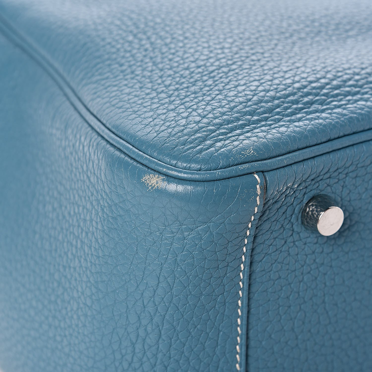 Hermes Taurillon Clemence Lindy 30 Blue Jean 11 of 14