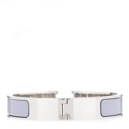 Hermes Enamel Narrow Clic Clac H Bracelet PM Bleu Lin 2 of 4
