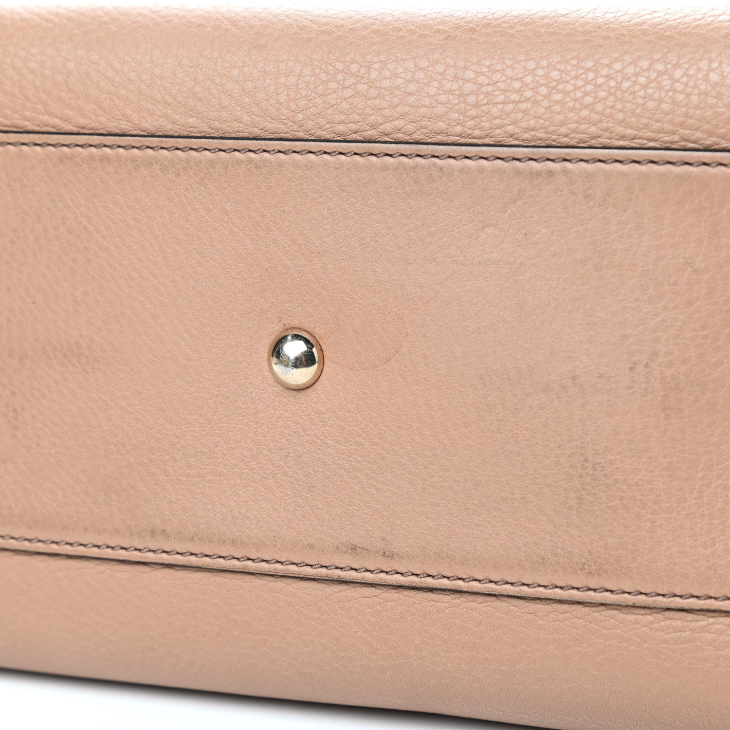 Gucci Pebbled Calfskin Small Soho Top Handle Bag Camelia 12 of 15