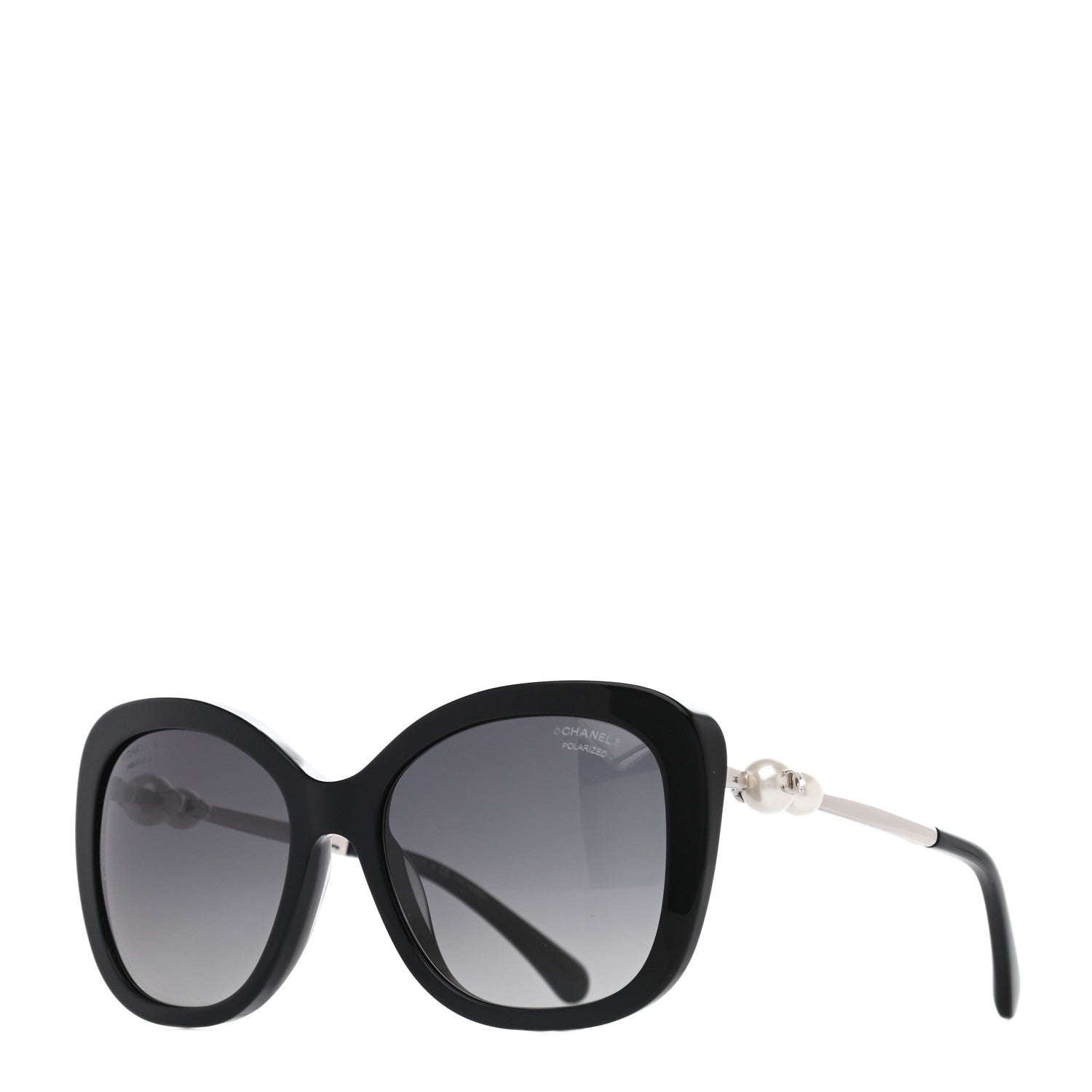 Chanel Acetate Pearl Sunglasses Black 1 of 7