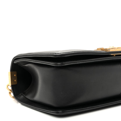 Chanel Calfskin Chevron Quilted Medium Boy Flap Black 9 of 10