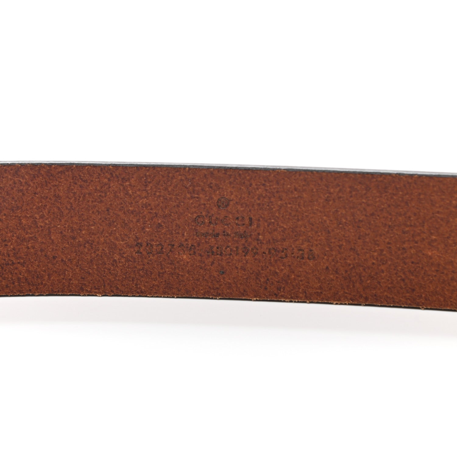 Gucci Calfskin Belt 95 38 Dark Brown 3 of 7