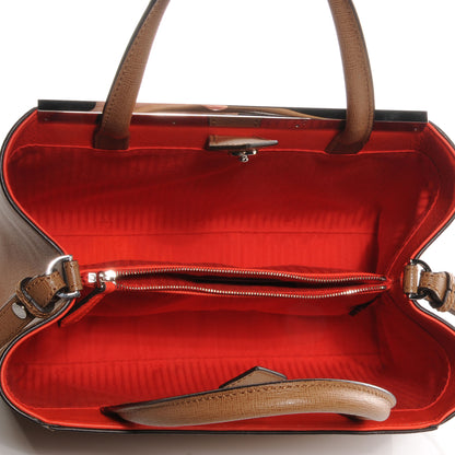 Fendi Vitello Elite Petite 2Jours Tote Orzo Papavero 5 of 10