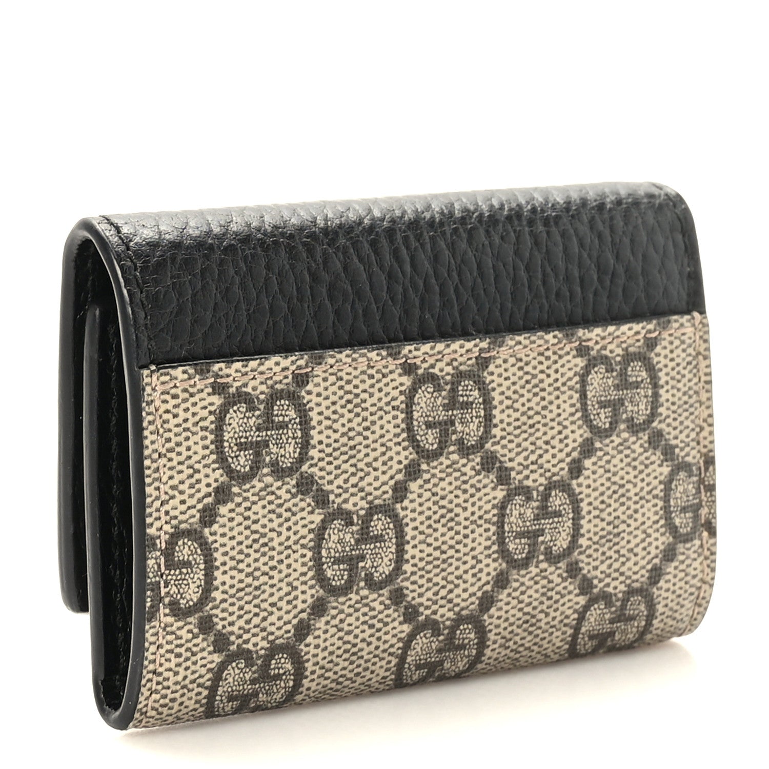 Gucci Dollar Calfskin GG Supreme Monogram GG Marmont 6 Key Holder Case Black Beige Ebony 3 of 7