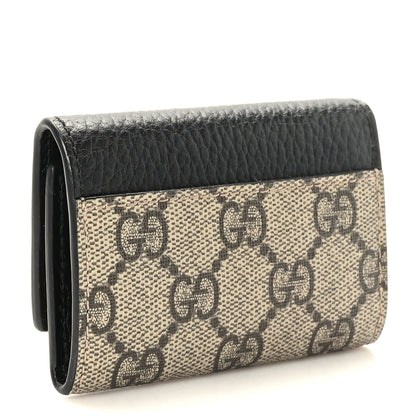 Gucci Dollar Calfskin GG Supreme Monogram GG Marmont 6 Key Holder Case Black Beige Ebony 3 of 7