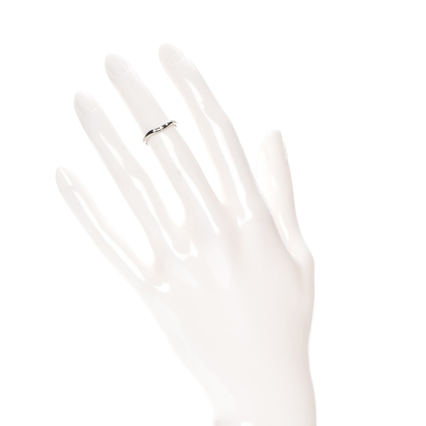 18K White Gold Diamond Elsa Peretti Wedding Band Ring 3