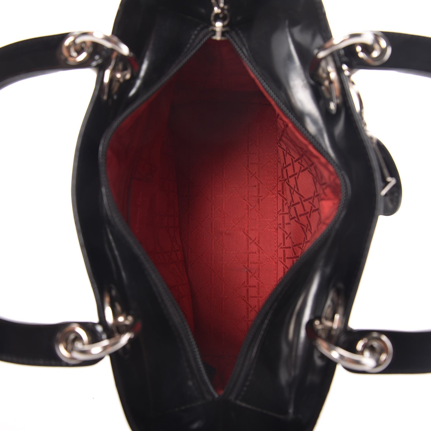 Christian Dior Patent Medium Lady Dior Black 5 of 18