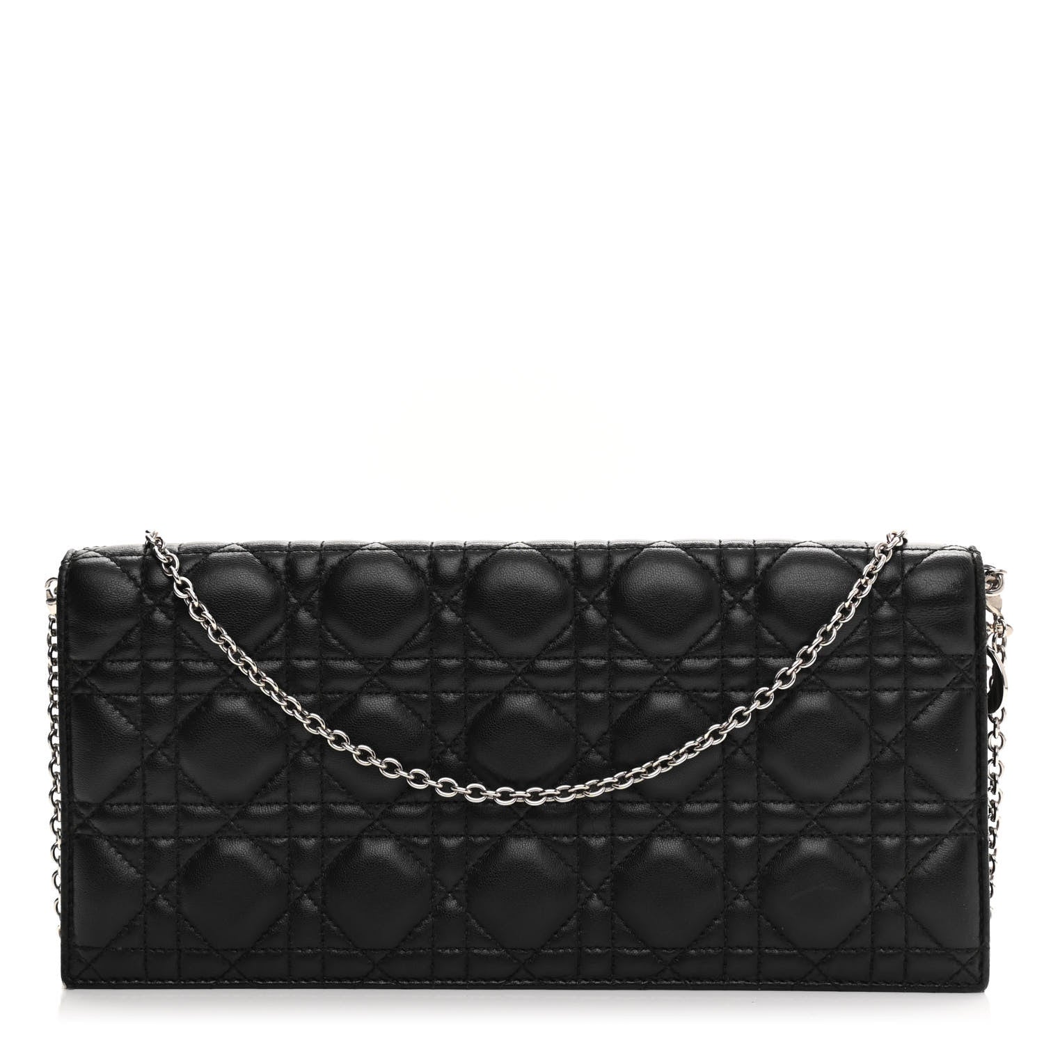 Christian Dior Lambskin Cannage Lady Dior Convertible Clutch Black 1 of 14