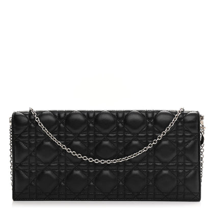 Christian Dior Lambskin Cannage Lady Dior Convertible Clutch Black 1 of 14