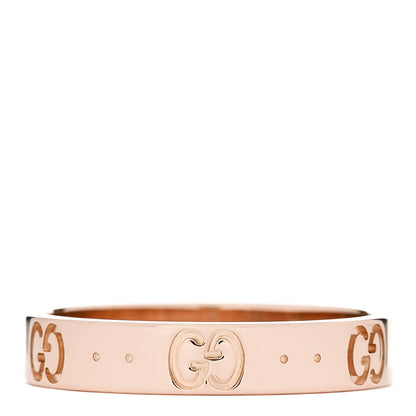 Gucci 18K Rose Gold 4mm Icon Thin Band Ring  57 8 1 of 5