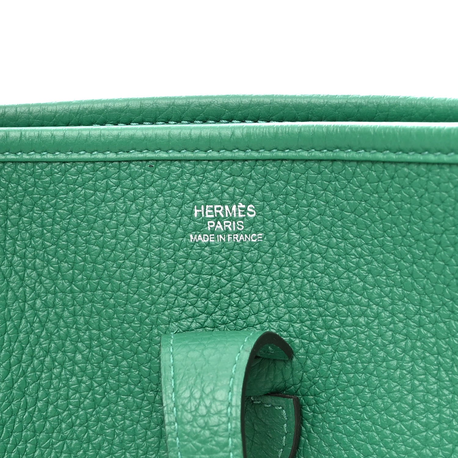 Hermes Taurillon Clemence Evelyne III PM Vert Vertigo 6 of 10