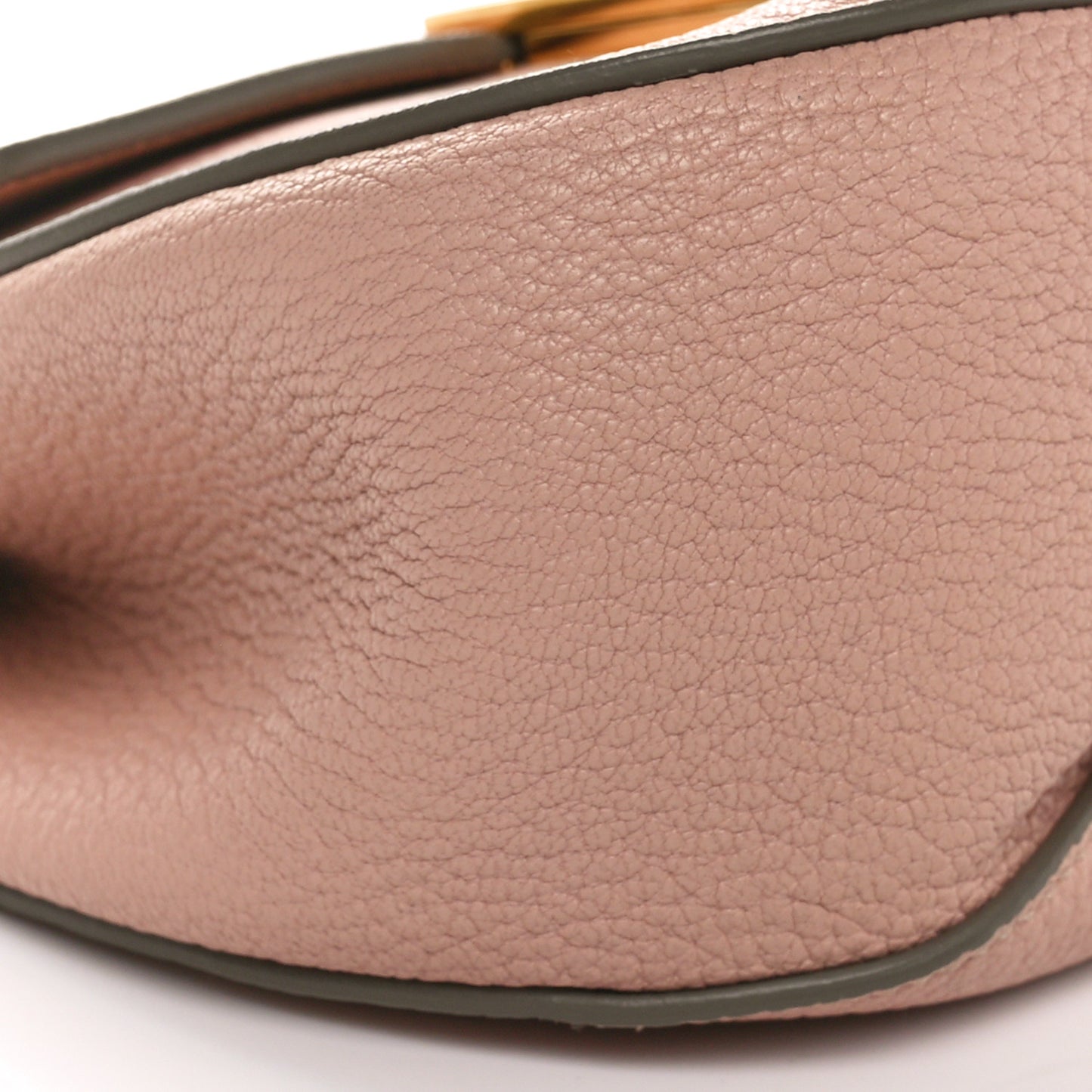 Grained Lambskin Mini Drew Shoulder Bag Cement Pink