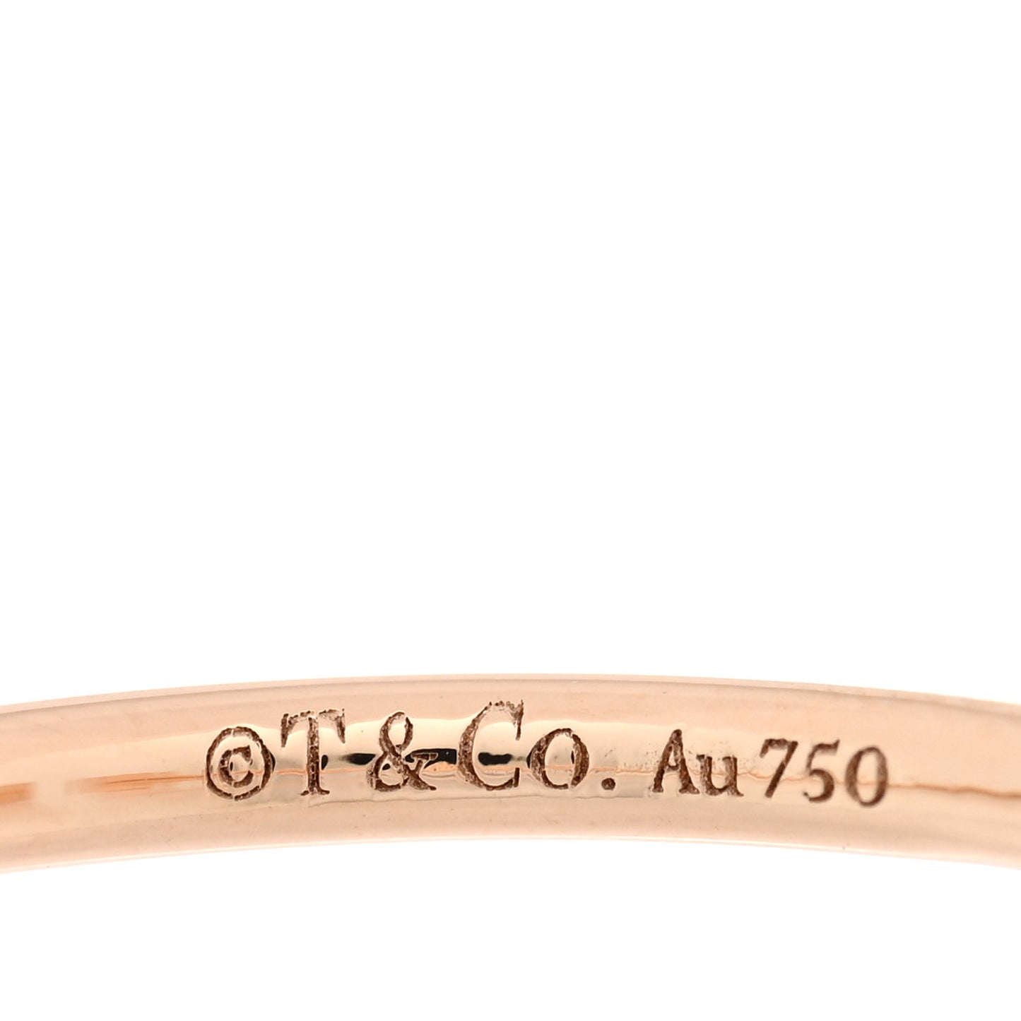 18K Rose Gold Diamond T Wire Ring 54 7