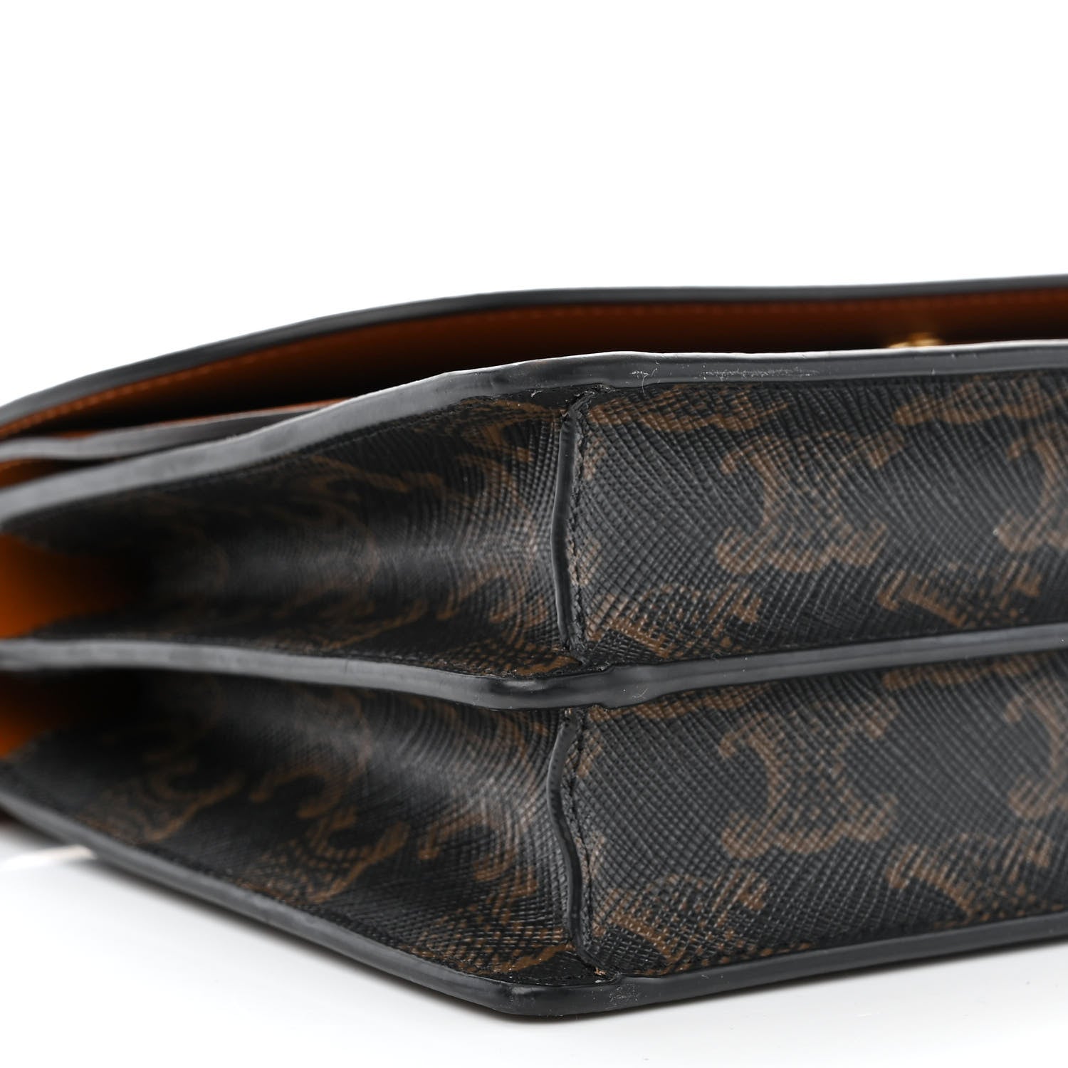 Celine Triomphe Canvas Lambskin Wallet On Strap Tan 10 of 11