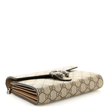 Gucci GG Supreme Monogram Mini Dionysus Chain Wallet Beige Taupe 4 of 11
