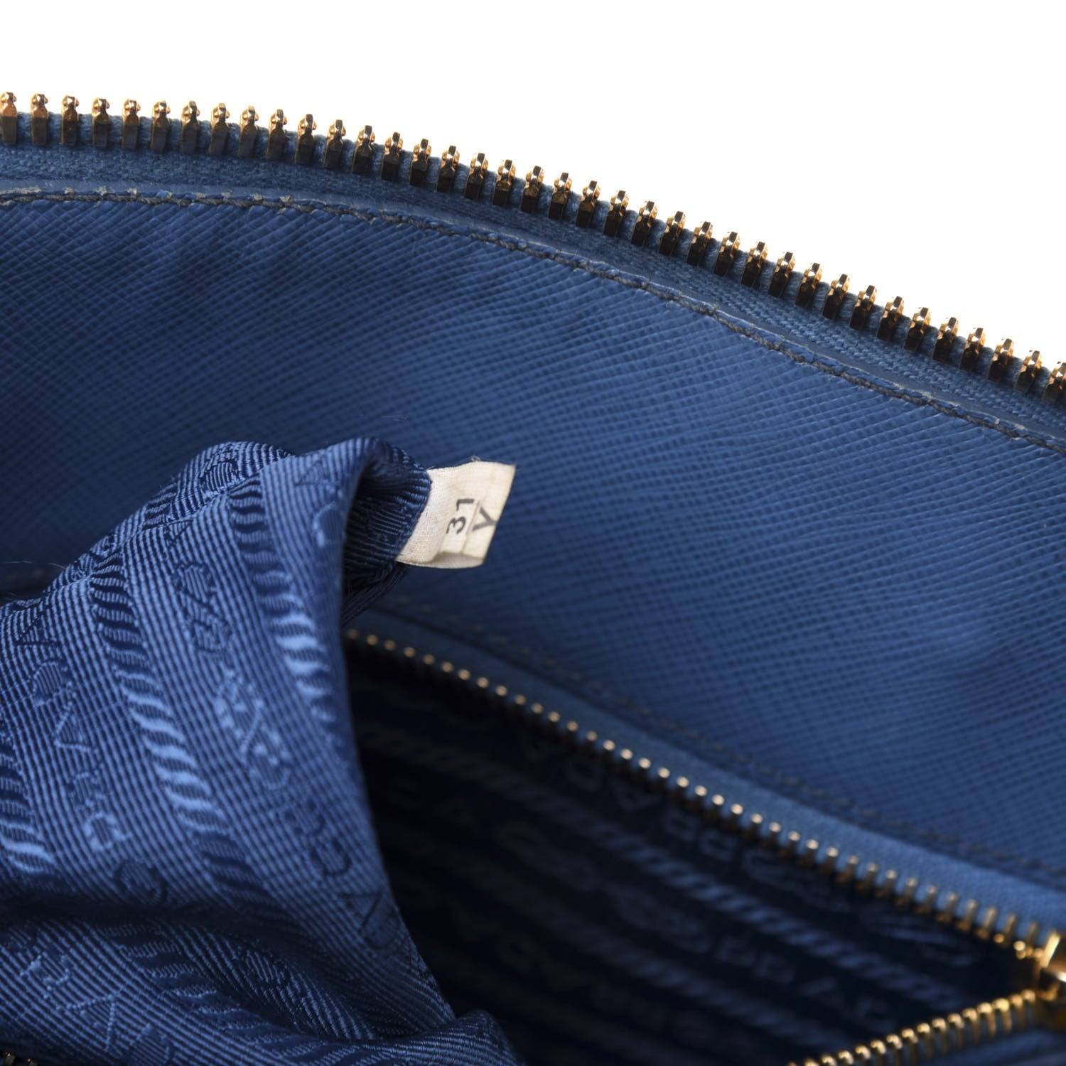 Prada Saffiano Lux Large Promenade Tote Bluette 7 of 13