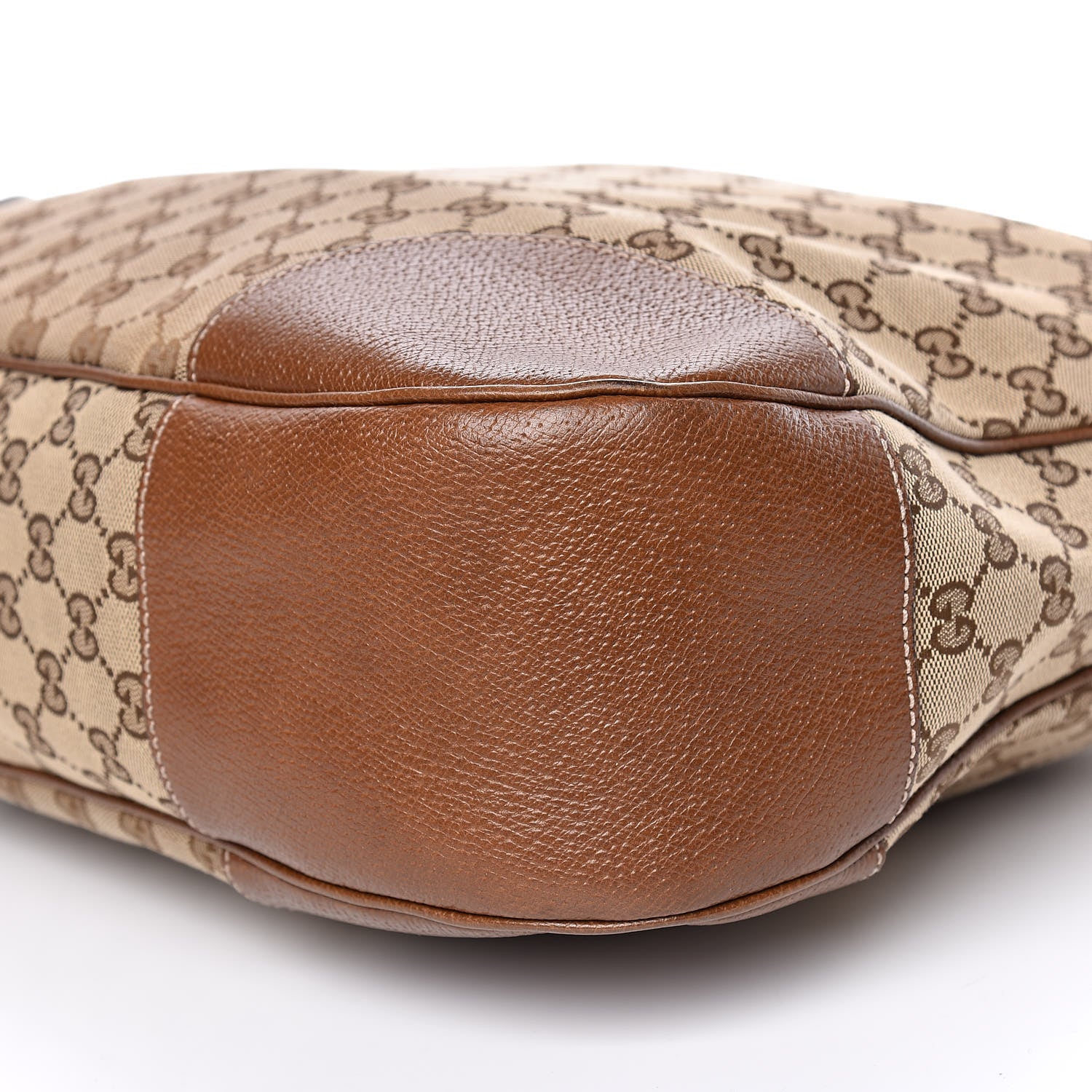 Gucci Monogram Textured Calfskin Large Bree Hobo Beige Ebony Nocciola 6 of 16