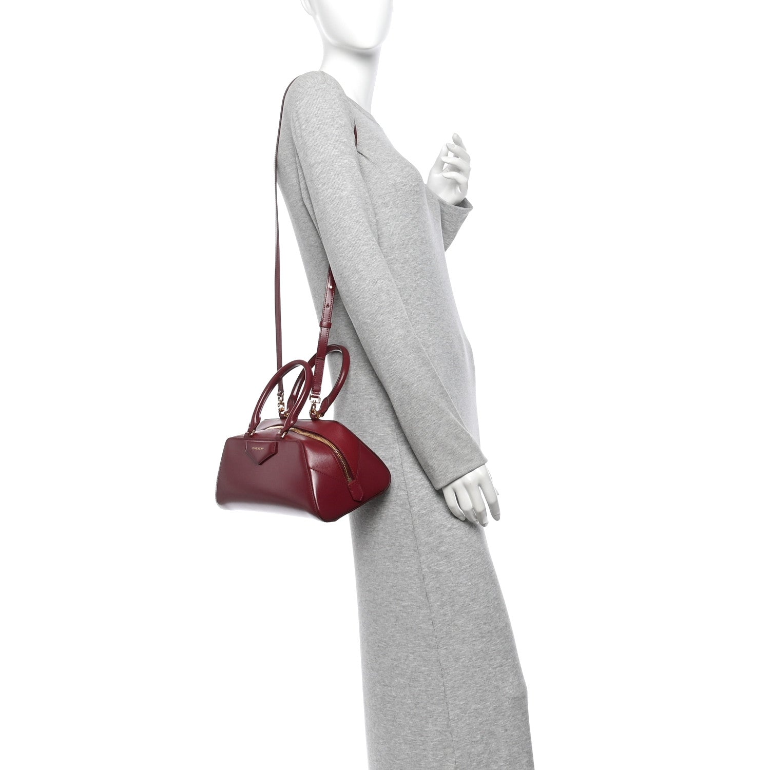 Givenchy Box Calfskin East West Small Antigona  Burgundy 2 of 9