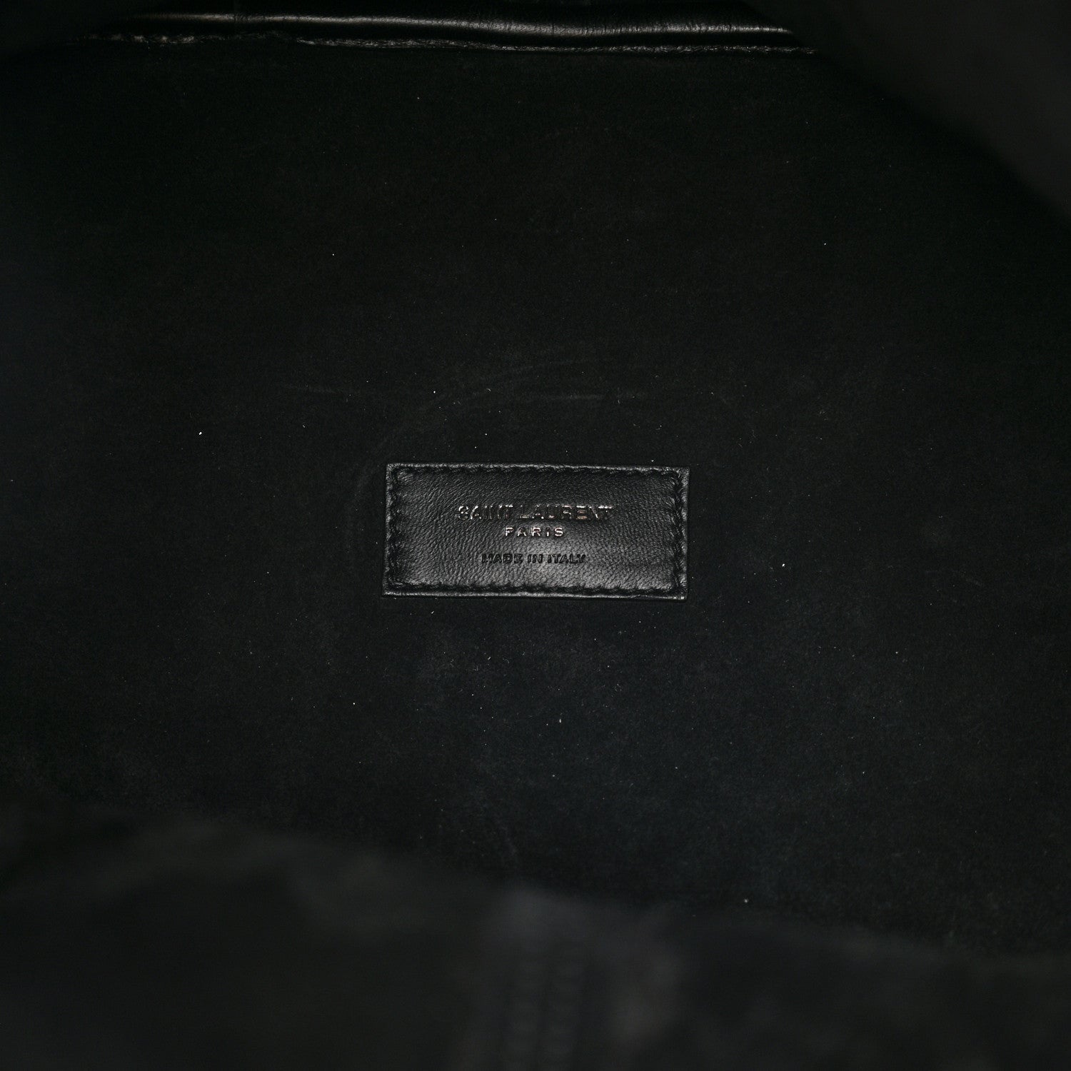 Saint Laurent Lambskin Medium Heart Studded Riva Bucket Bag Black 7 of 11