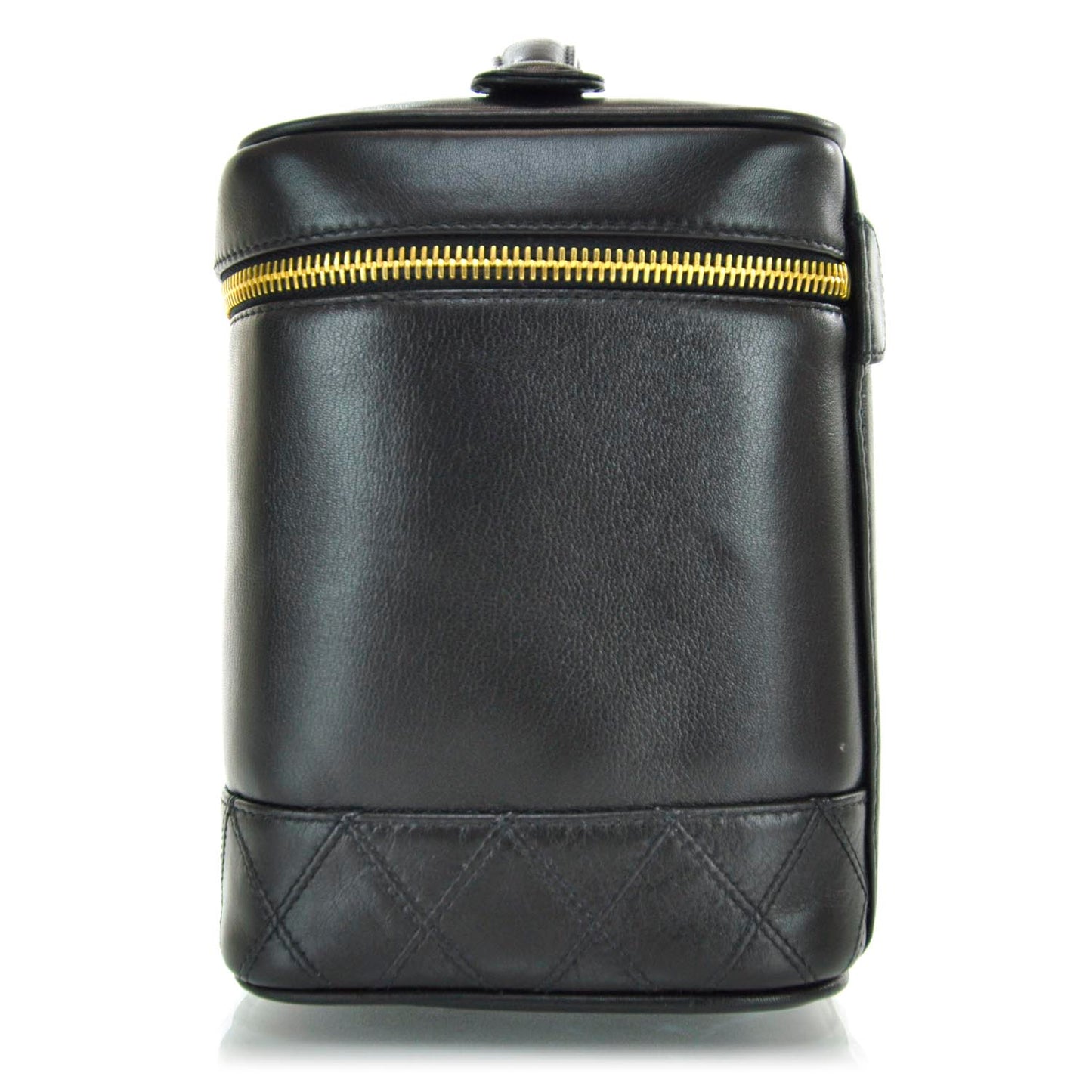 Lambskin Vanity Cosmetic Bag Black