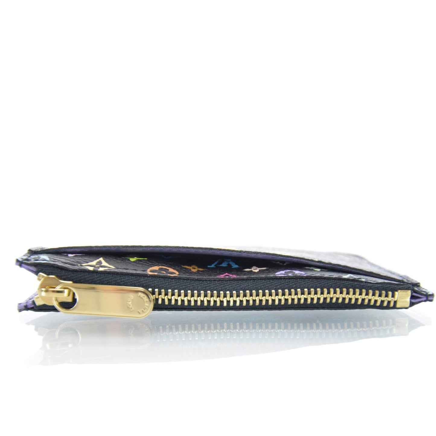 Monogram Multicolor Key Pouch Black Violet