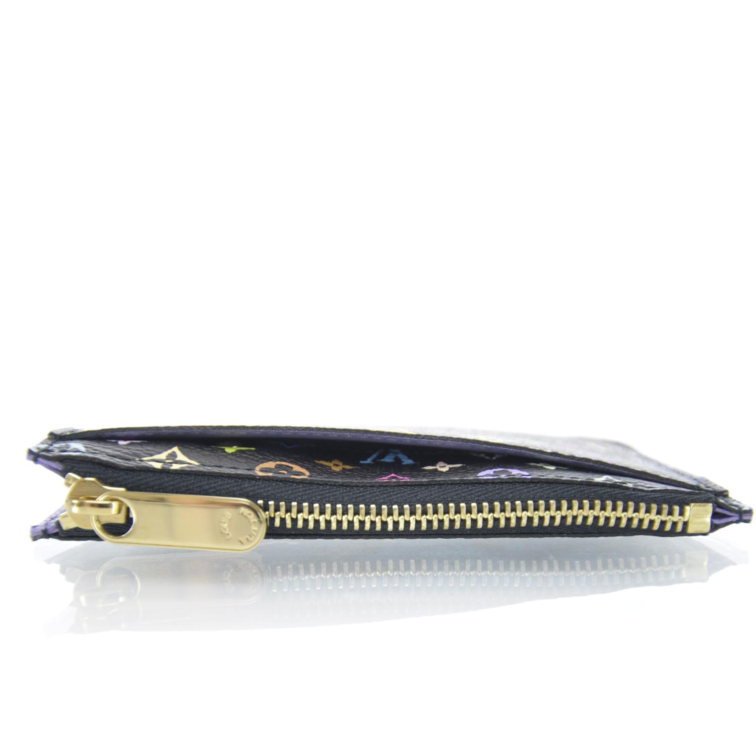 Louis Vuitton Monogram Multicolor Key Pouch Black Violet 4 of 7