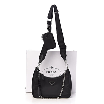 Prada Nylon Re-Edition 2005 Shoulder Bag Black 14 of 14