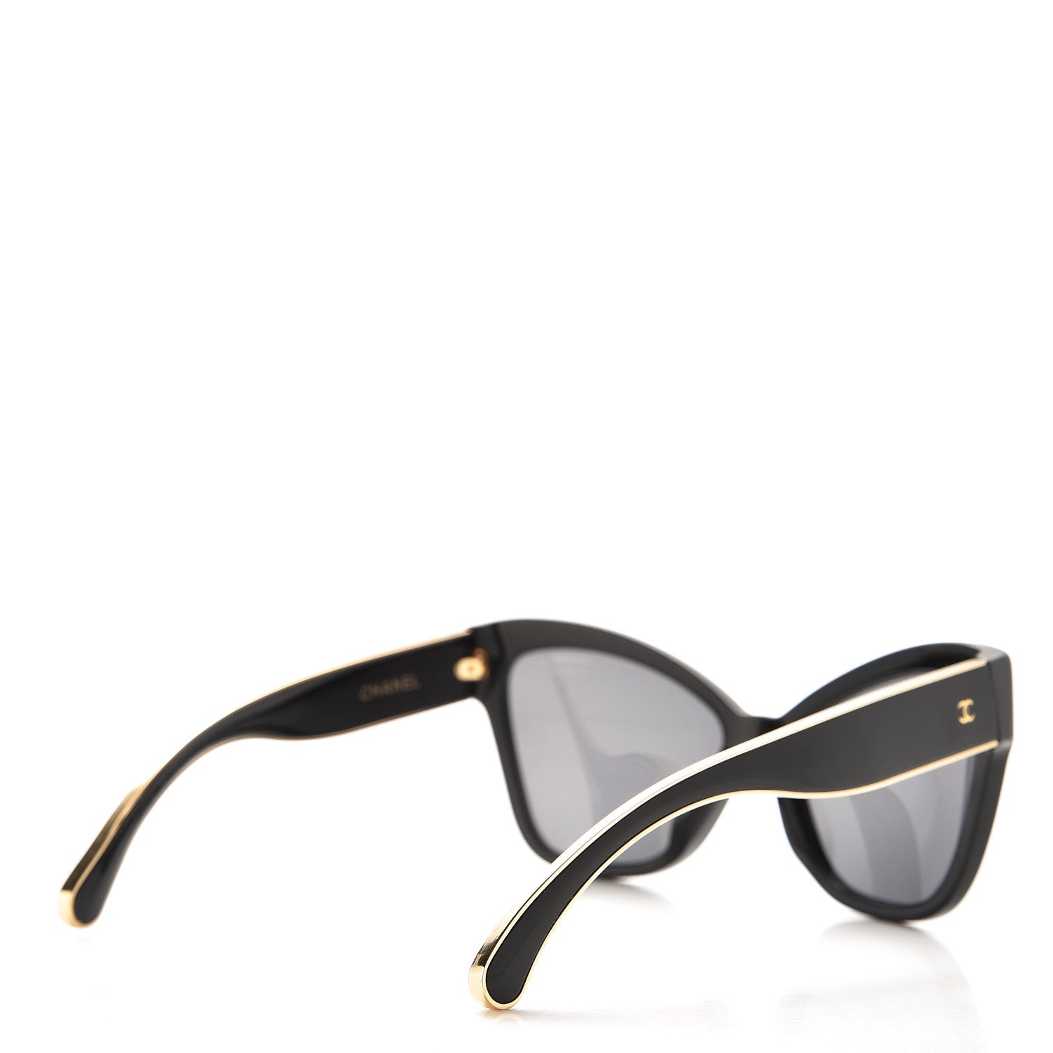 Chanel Acetate CC Cat Eye Sunglasses 5271-A Black 4 of 10