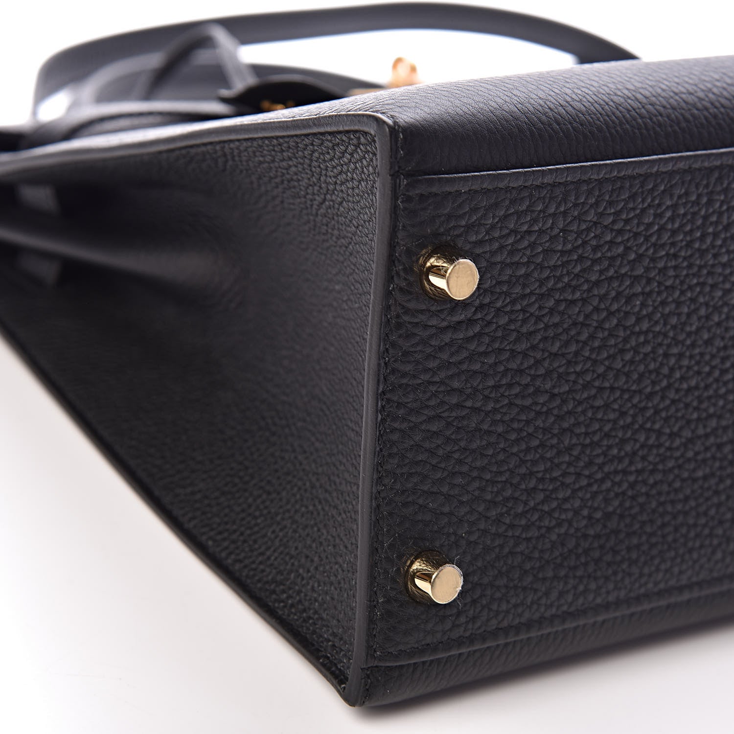 Hermes Togo Kelly Horseshoe Sellier 32 Black Vert Fonce 6 of 41