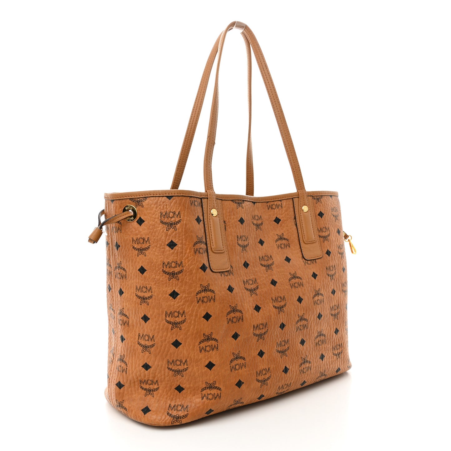 Visetos Medium Liz Reversible Shopper Tote Cognac