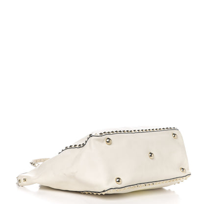 Valentino Garavani Vitello Medium Rockstud Tote Ivory 3 of 11